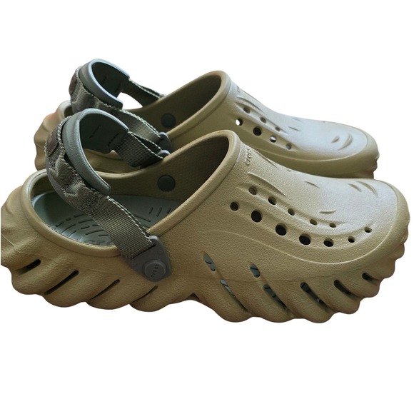 CROCS Other - Crocs Echo Clog Tumbleweed Tan Mens 7 Womens 9 Sporty Lightweight Sandals 207937